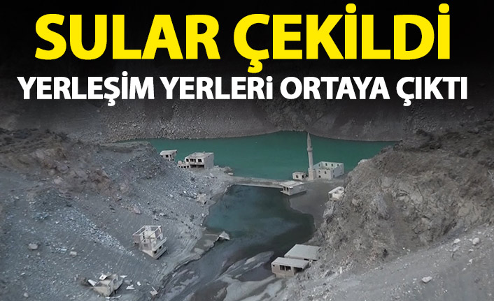 Sular çekildi yerleşim yerleri ortaya çıktı