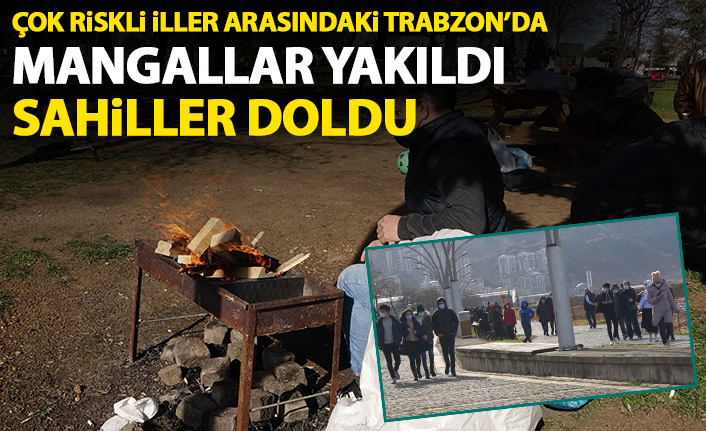 Kırmızı kategorideki Trabzon'da sahil ve parklar doldu