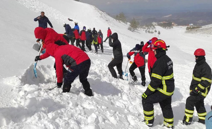 Samsun'da çığ tatbikatı