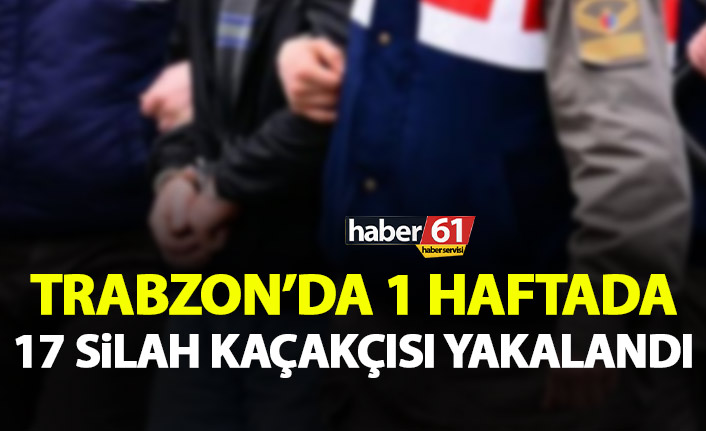 Trabzon’da son 1 haftada 17 silah kaçakçısı yakalandı