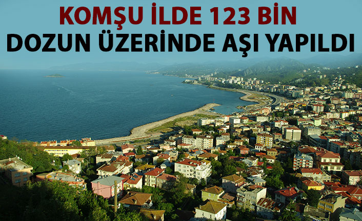 Komşu il Giresun’da 123 bin dozun üzerinde aşı yapıldı