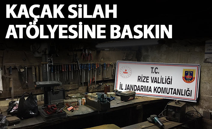 Rize'de kaçak silah atölyesine baskın!