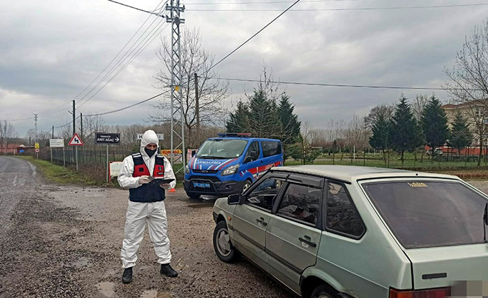 Vaka lideri Samsun'da jandarmadan Kovid-19 denetimleri