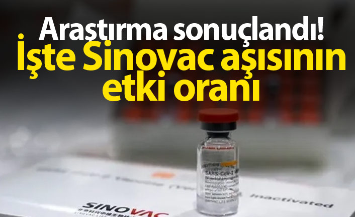 Araştırma sonucu belli oldu! İşte Sinovac aşısının etkisi