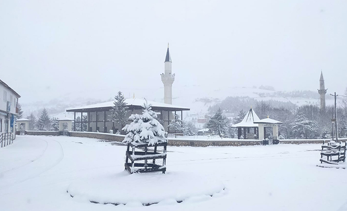 Ordu’nun bin 500 rakımlı yaylasında kar manzaraları