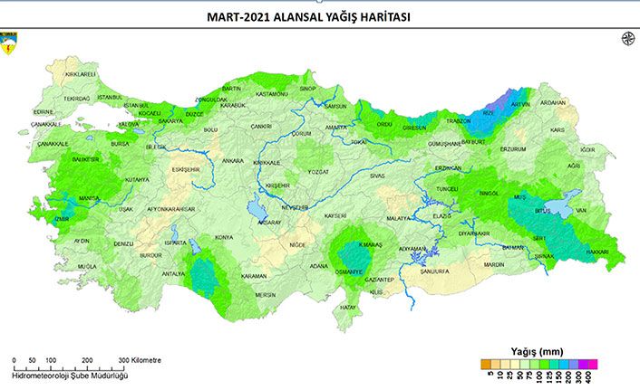 Mart ayının yağış rekortmeni Rize oldu