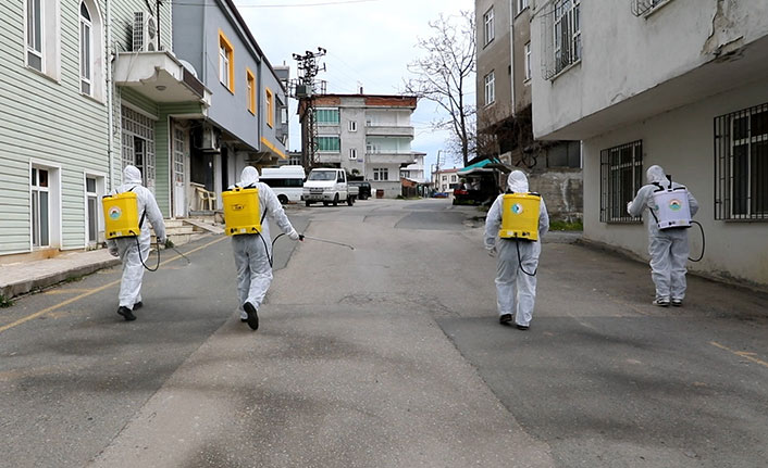 Samsun'da toplu dezenfekte seferberliği