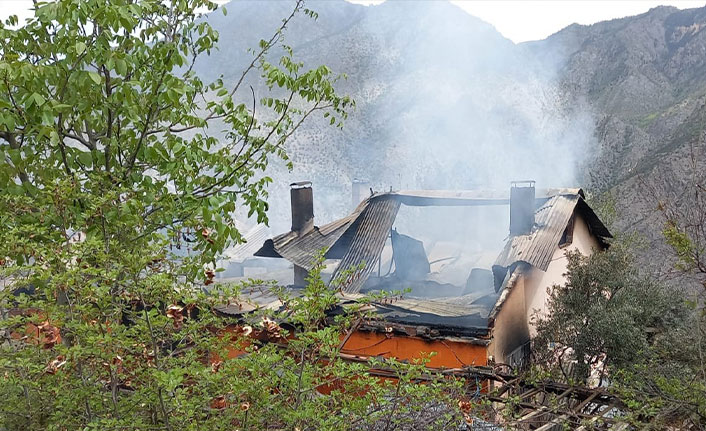 Artvin'de korkutan yangın