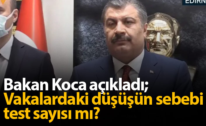 Vakaların düşüş sebebi test sayısıyla mı ilgili? Bakan açıkladı