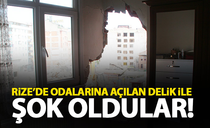 Yatak odasına açılan delikle şok oldular