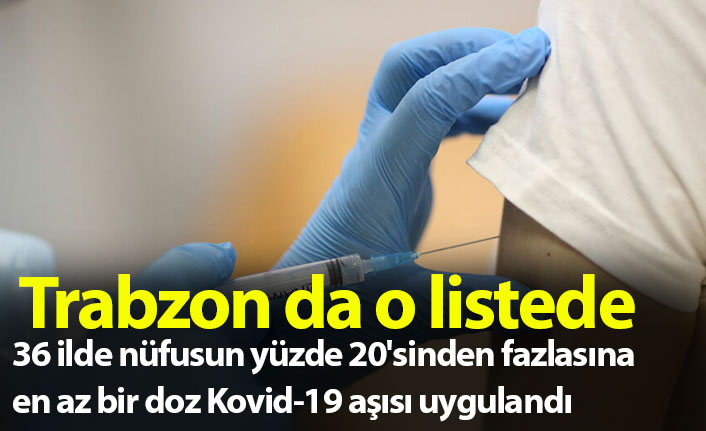 Trabzon nüfusunun yüzde 21,91'i aşılandı