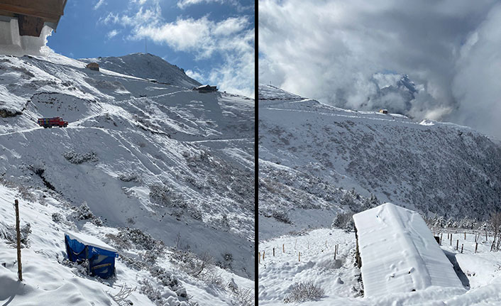 Rize Mayıs ayında beyaza büründü