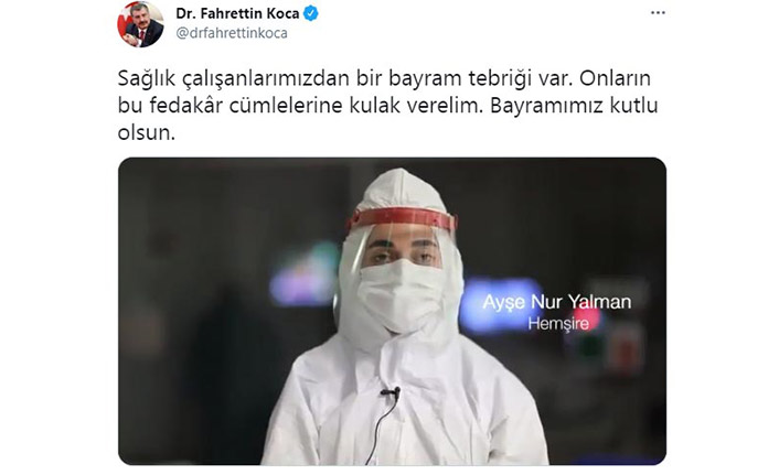 Bakan Koca'dan bayram tebriği