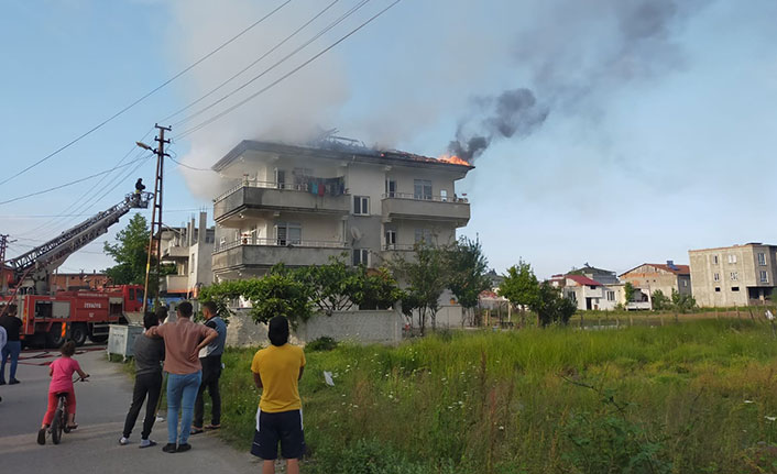 Samsun'da korkutan yangın