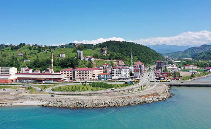 Rize'de Lojistik Merkez için deniz dolgusu başladı