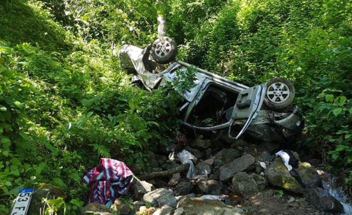 Rize'de kamyonet uçuruma yuvarlandı: 2 ölü, 1 yaralı