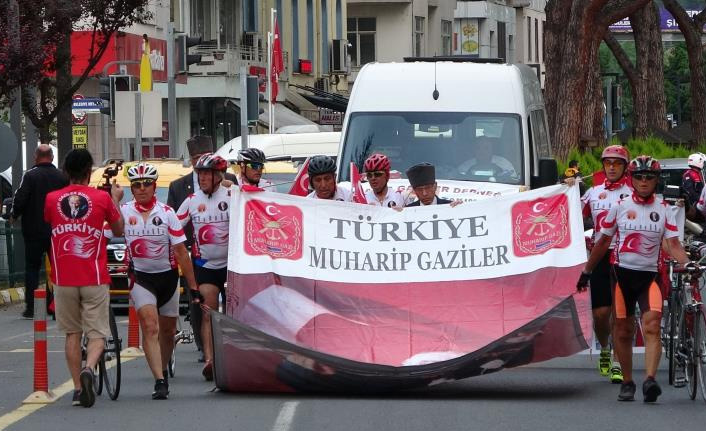 Kıbrıs Gazisi anısına düzenlenen 861 kilometrelik bisiklet turu sonlandı