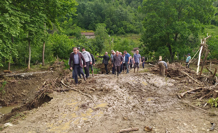 Kaymakam Zaman, selin vurduğu mahallede inceleme yaptı