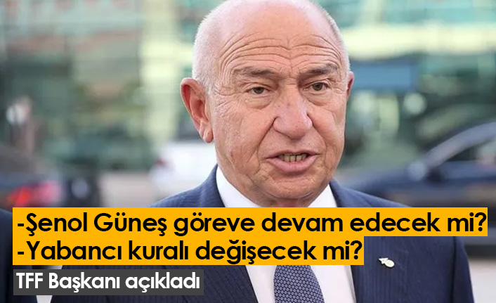 Nihat Özdemir'den Şenol Güneş ve yabancı kuralı açıklaması