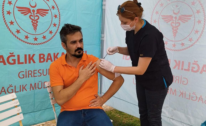 Giresun'da aşı çadırları kuruldu