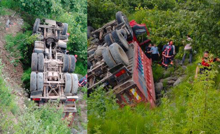 Ordu'da kamyon devrildi! 1 Ölü