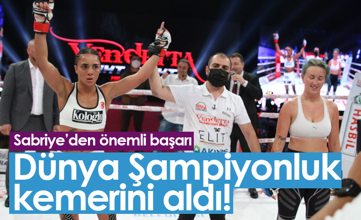 Sabriye Şengül Dünya Şampiyonluk kemerini aldı!