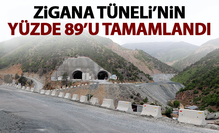 Zigana Tüneli'nin yüzde 89'u tamamlandı