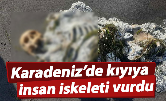 Karadeniz'de kıyıya insan iskeleti vurdu