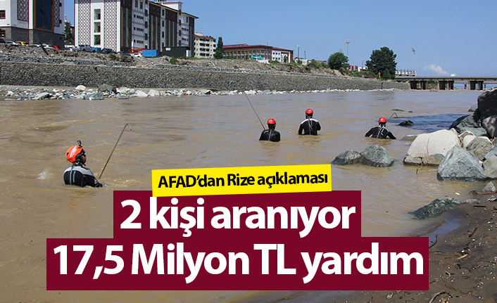 AFAD'tan Rize açıklamalsı!