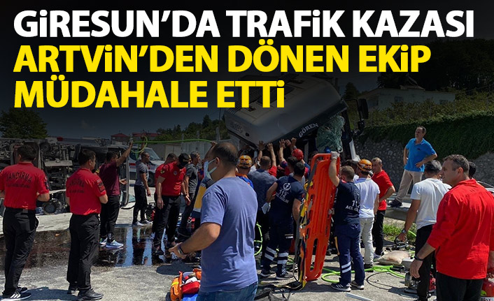 Giresun’da trafik kazası: 1’i ağır 3 yaralı