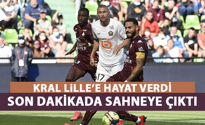 Kral Burak Yılmaz sahneye çıktı! Lille beraberliği son dakikada kurtardı