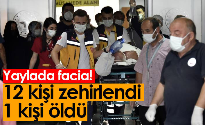 Yaylada facia: 12 kişi zehirlendi, 1 kişi öldü