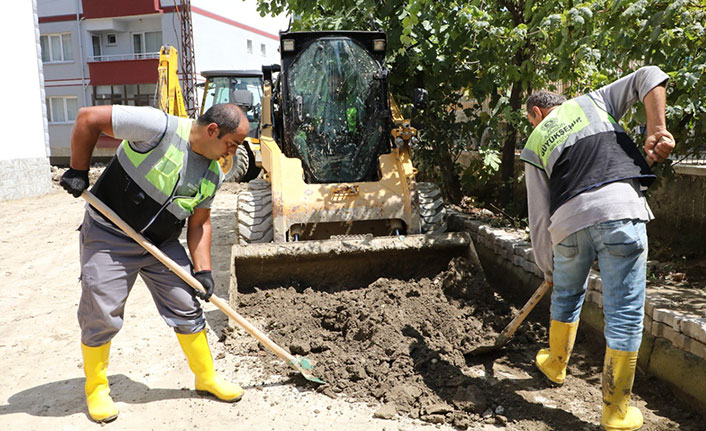 Samsun'dan Batı Karadeniz'e sel desteği