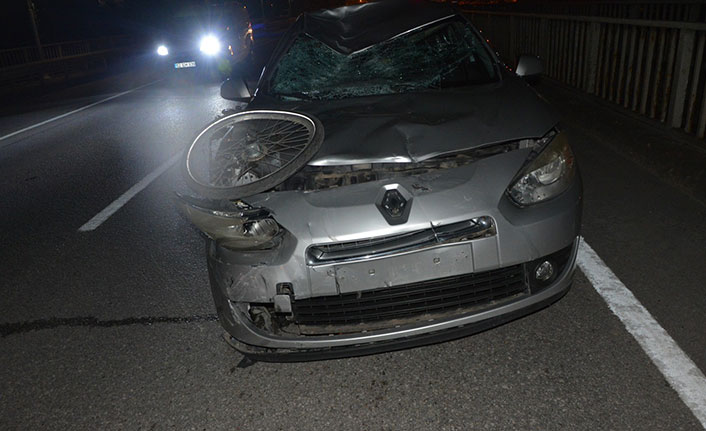 Ordu'da otomobilin çarptığı bisikletli genç ağır yaralandı