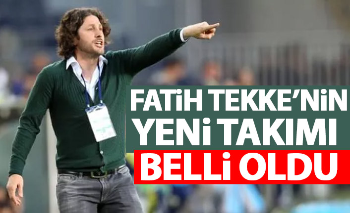 Fatih Tekke'nin yeni takımı belli oldu