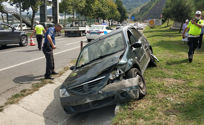 Samsun'da trafik kazasında 1 kişi yaralandı