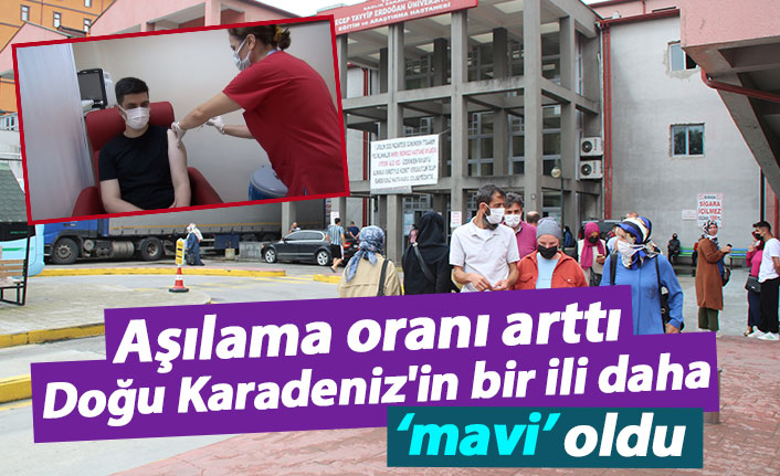 Aşılama oranı arttı Doğu Karadeniz'in bir ili daha 'mavi' oldu