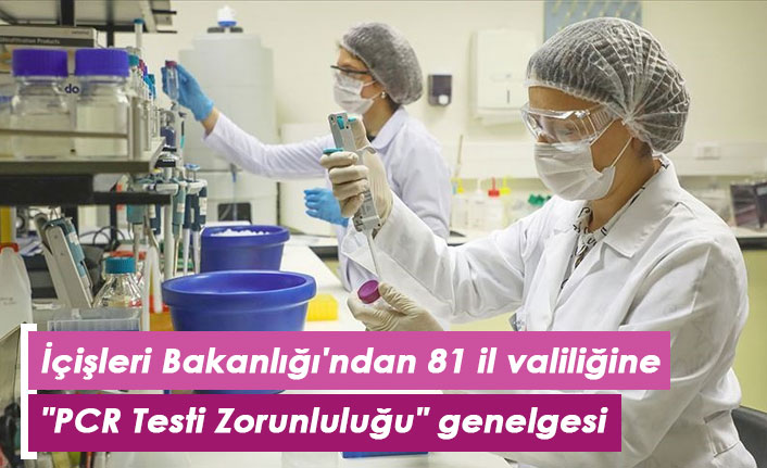 İçişleri Bakanlığı'ndan 81 il valiliğine "PCR Testi Zorunluluğu" genelgesi