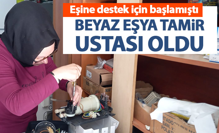 Eşine destek olmak için başladı usta oldu