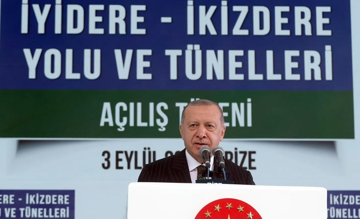 Cumhurbaşkanı Erdoğan Rize'de!  İyidere-İkizdere Yolu ve Tünellerini açtı