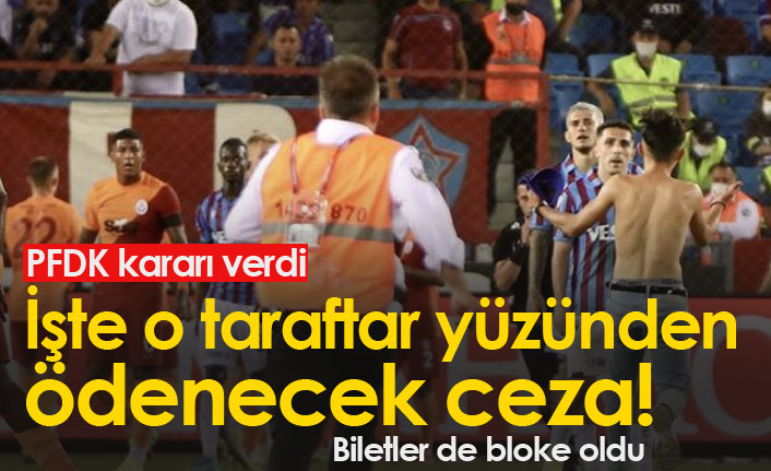 PFDK'dan Trabzonspor'a para cezası