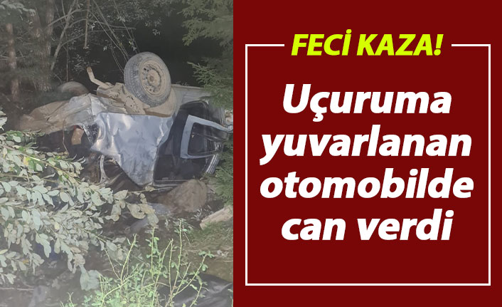 Uçuruma yuvarlanan otomobilde can verdi