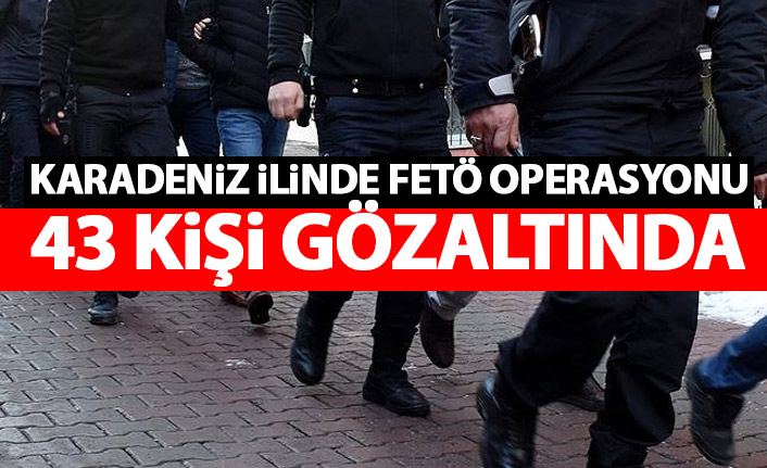 Karadeniz ilinde FETÖ operasyonu! 43 kişi gözaltına alındı