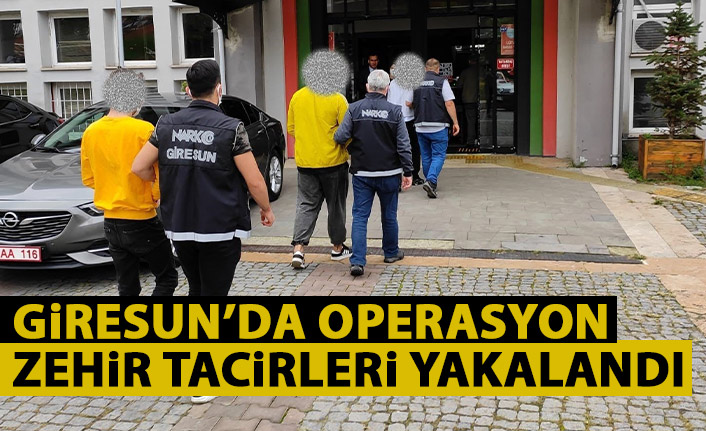 Giresun'da operasyon! Zehir tacirleri tutuklandı