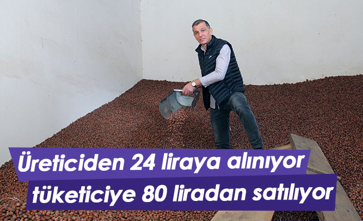 Üreticiden 24 liraya alınan fındık rafta 80 lira