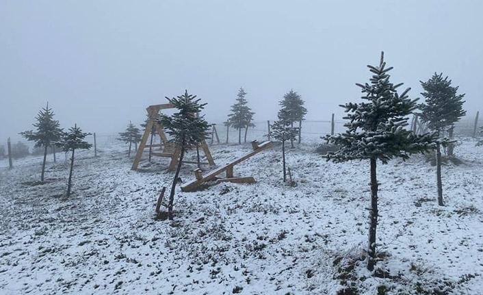 Ordu yaylalarında kar güzelliği