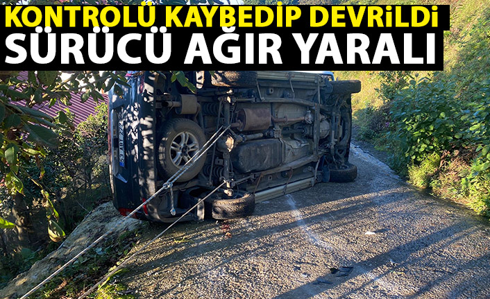 Rize'de kaza! Sürücü ağır yaralı