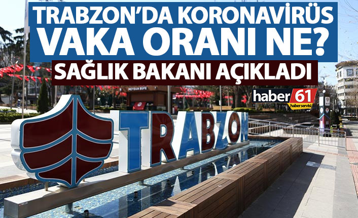 Sağlık Bakanı açıkladı! İşte Trabzon’daki koronavirüs oranı