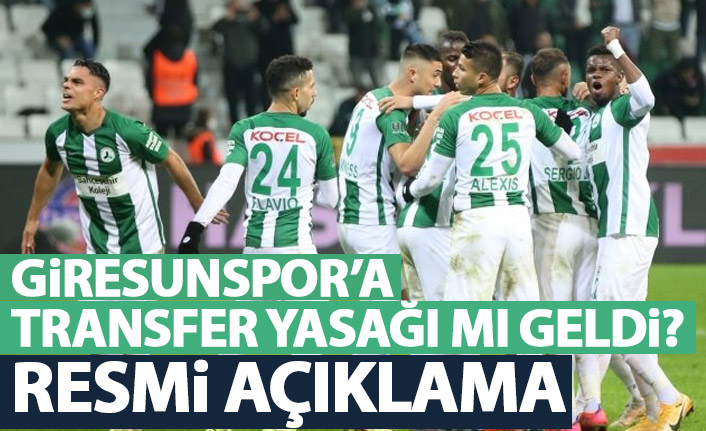 Giresunspor’dan transfer yasağı açıklaması