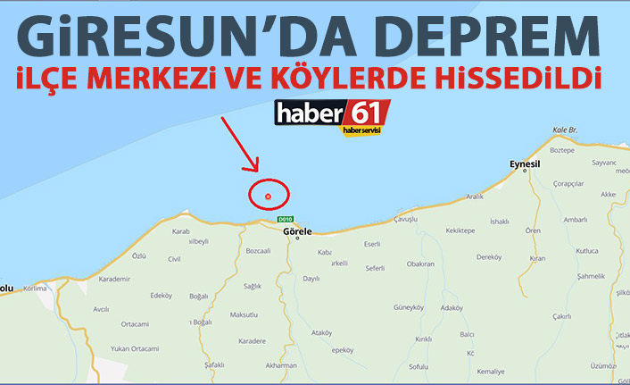 Giresun'da deprem! İlçe merkezi ve köylerde hissedildi